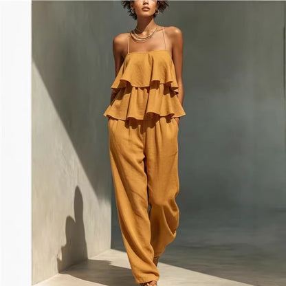 Women's Camisole And Casual Pants Set