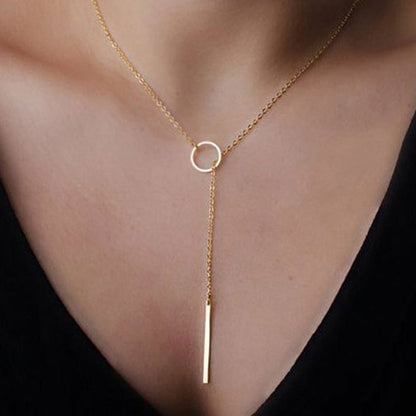 Geometric Pendant Stainless Steel Necklace