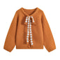 lace collar knitted sweater for women
