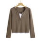 Slim fit round neck top - view 9