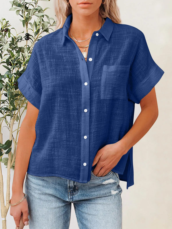 Chemise boutonnée à manches courtes