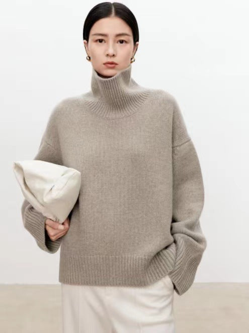 Women's High Neck Cashmere Sweater