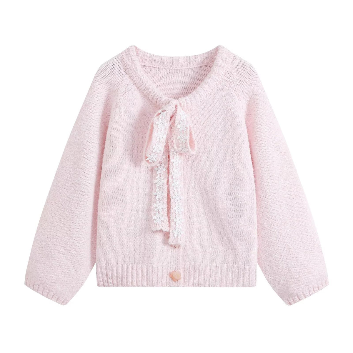 lace collar knitted sweater for women