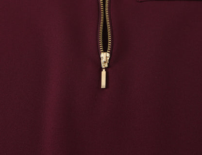 Splicing zipper short dress