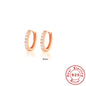 Earrings with Turquoise and Diamond Inlay 18K Gold Plated Stud