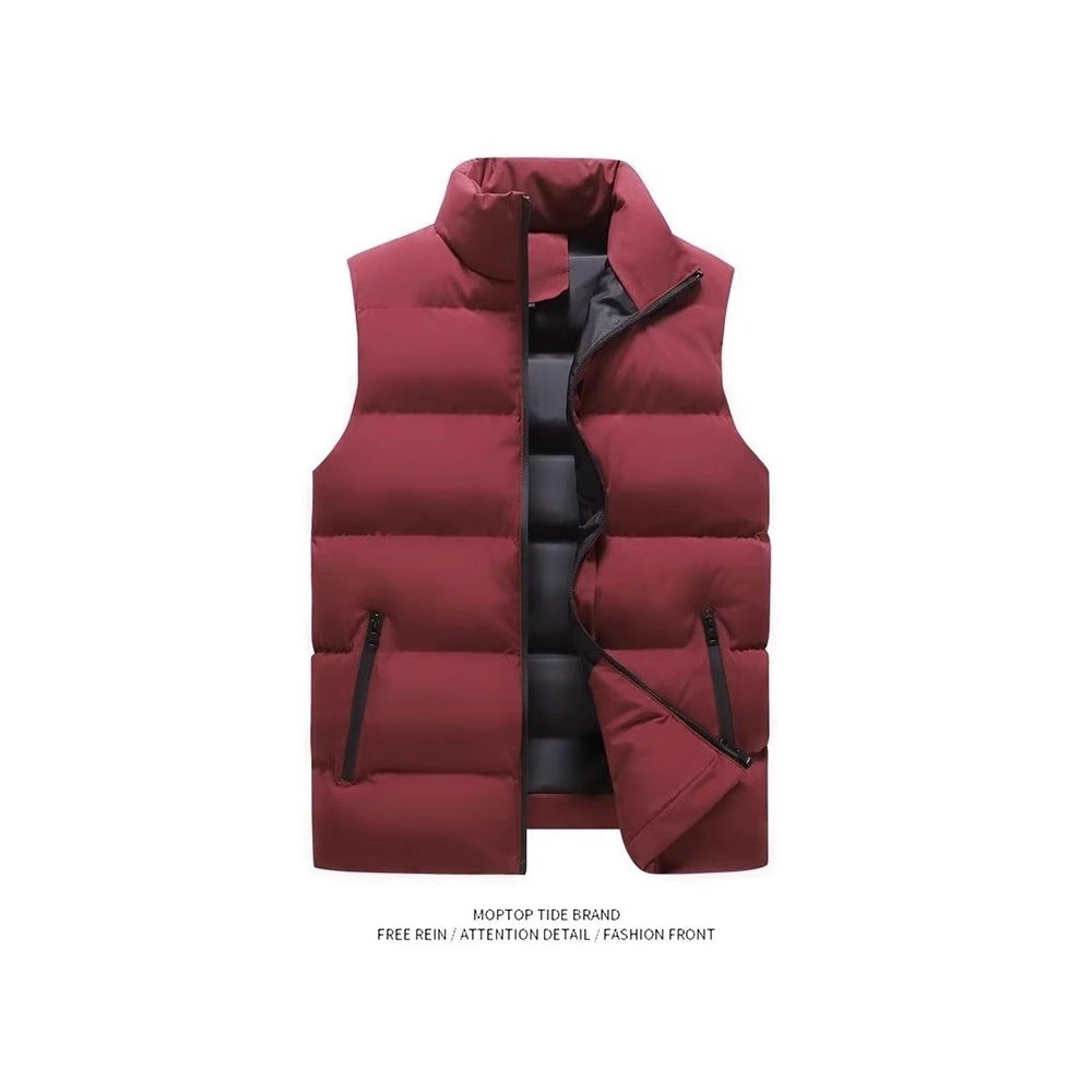 Casual Loose Warm Men's Vest with Fleece Lining