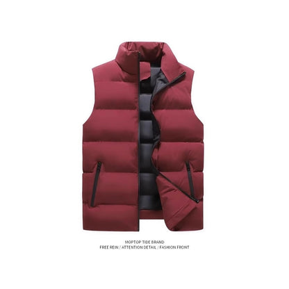 Casual Loose Warm Men's Vest with Fleece Lining