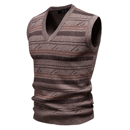 Sweater Knitwear Youth V-neck Pullover Casual Vest