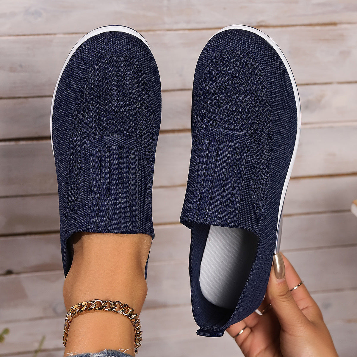 Women's Air Cushion Sneakers - Breathable Fly-Woven