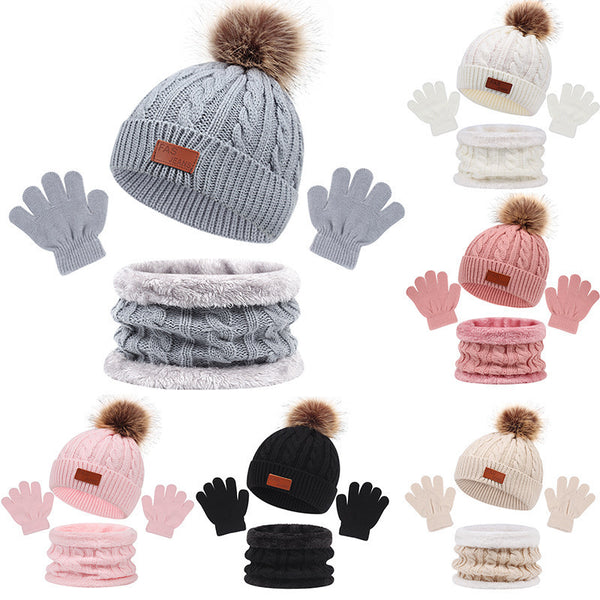 Baby Hat, Gloves, and Scarf Set Acrylic Fiber, One Size