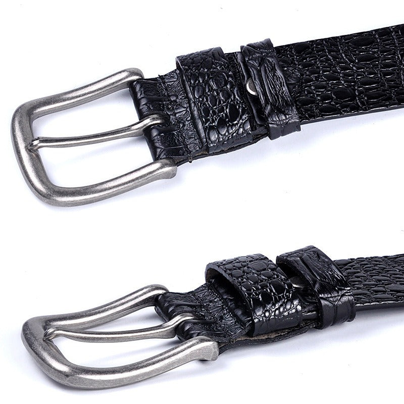 Men's Genuine Leather Crocodile Pattern Belts