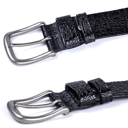 Men's Genuine Leather Crocodile Pattern Belts