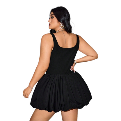 Robe sans manches européenne et américaine, taille haute, coupe ajustée amincissante