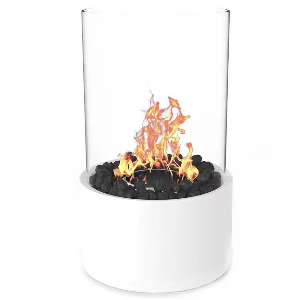 Desktop alcohol fireplace light