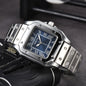 Stainless steel 3-pin square watch