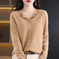Osmanthus needle wool sweater women's knitted cardigan