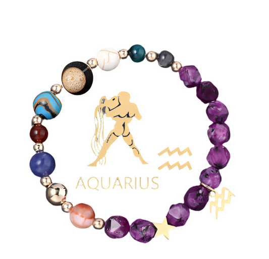 Natural Stone Hemp Stone Cut Surface Eight Planets Personalized Fashionable All-match