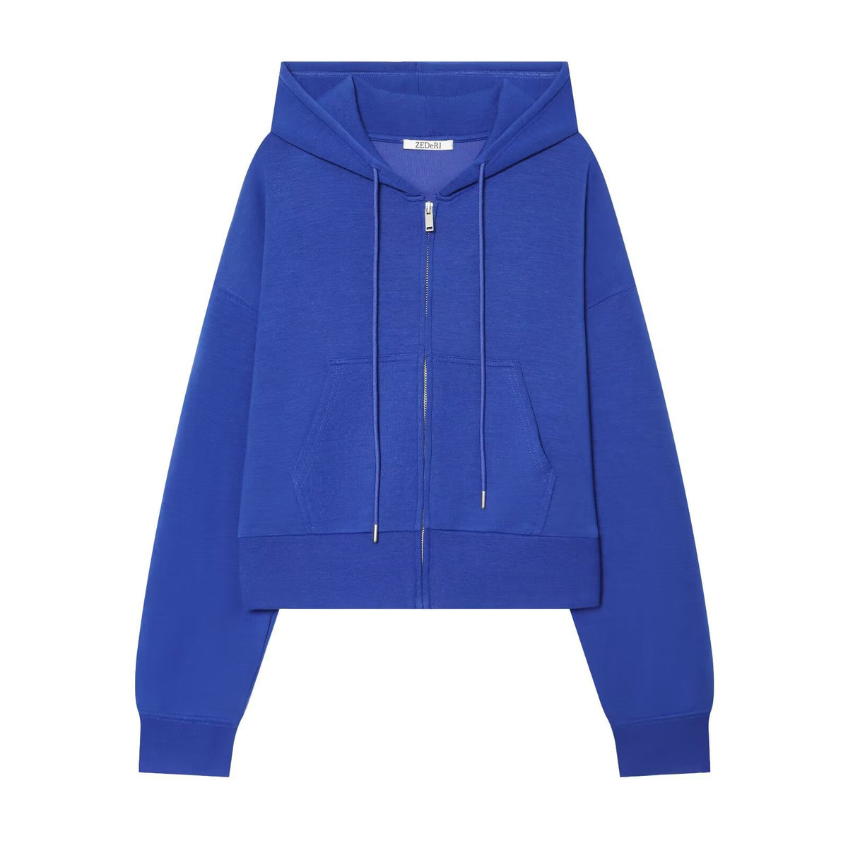 Zipper hooded double-sided fabric hoodie+pants set