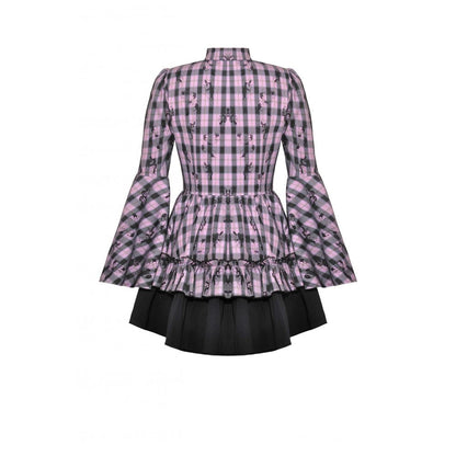 Dark in Love Ellery Big Pink Butterfly Doll Bell-Sleeve Dress