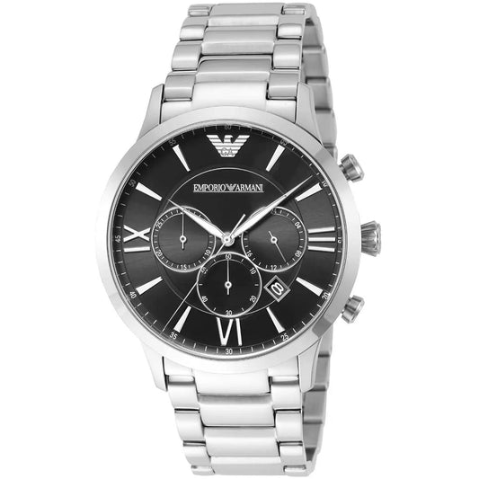 Montre Emporio Armani AR11208 Giovanni pour homme argentée et noire