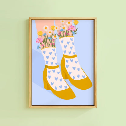 GIRL IN MARY JANES PRINT