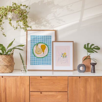 COLLECTING WILDFLOWERS (RIGHT) PRINT