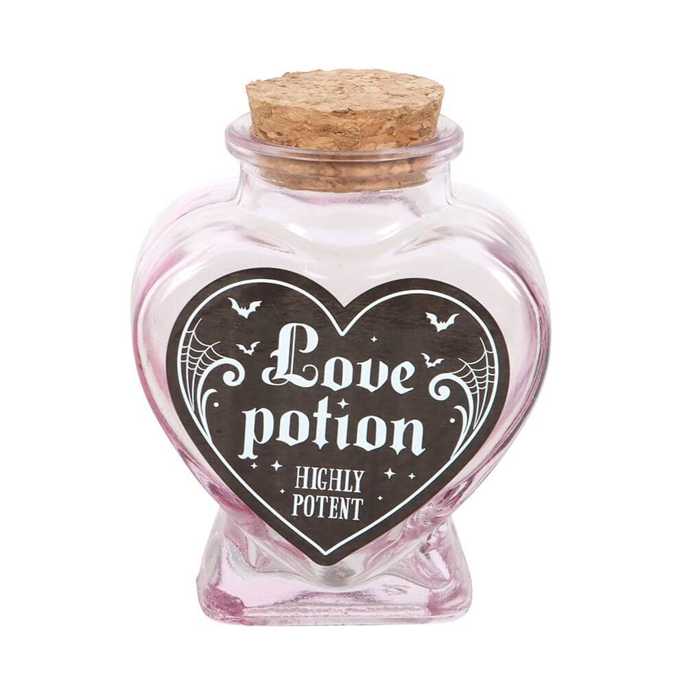 Gothic Gifts Love Potion Decorative Glass Heart Potion Bottle