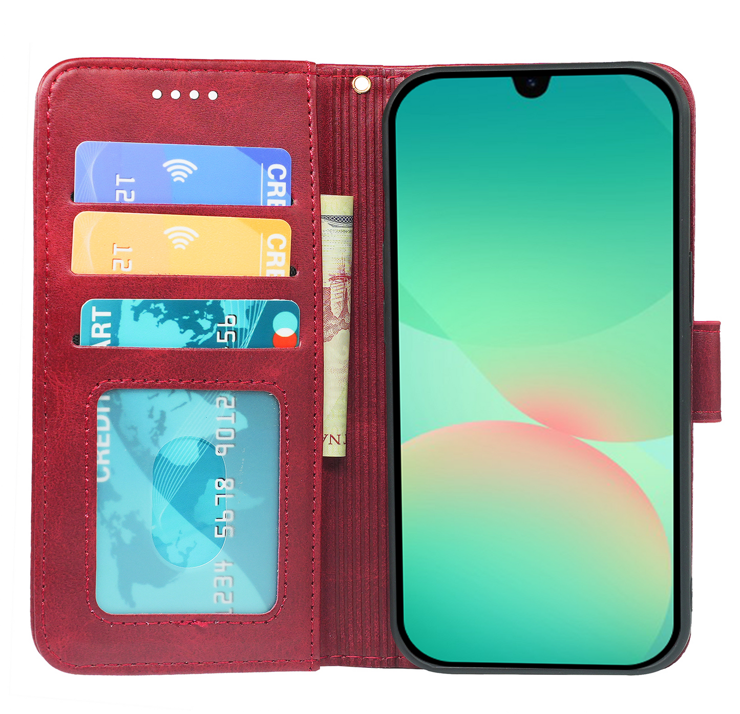 Samsung Galaxy A26 Book Flip Case Leather Wallet