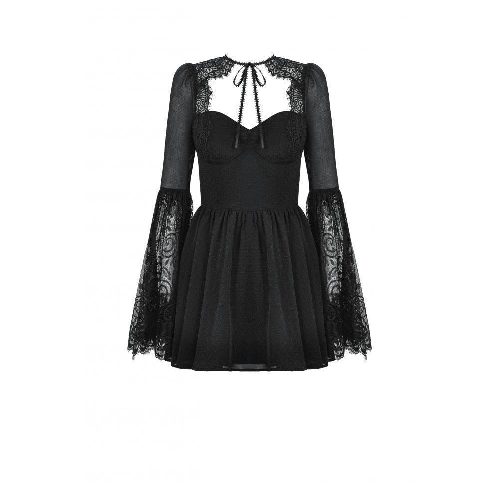 Robe en résille gothique à lacets Greta Dark Mystique de Dark in Love