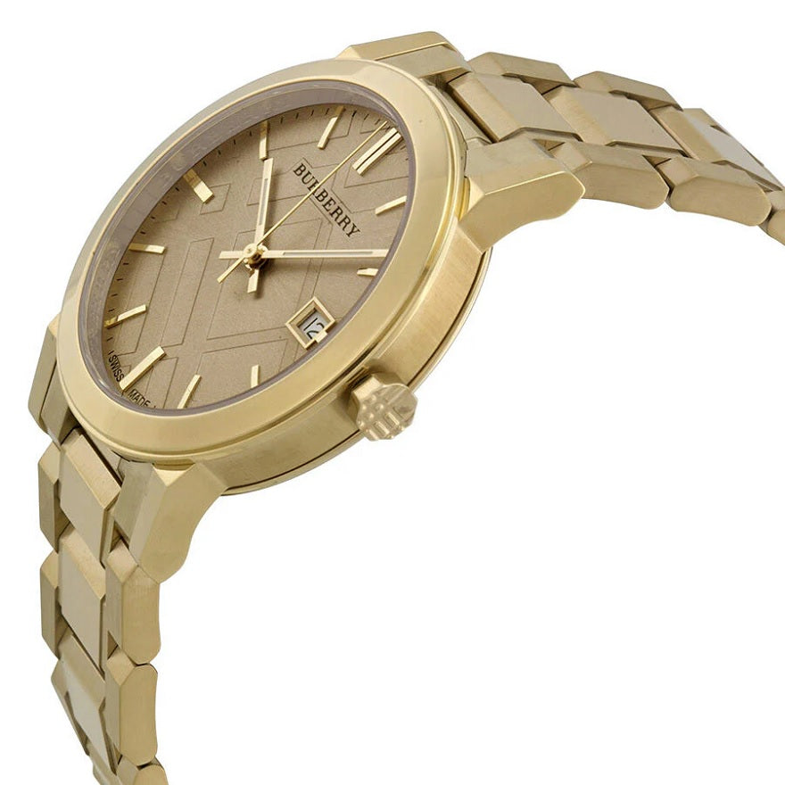 Montre Burberry BU9033 The City unisexe en or