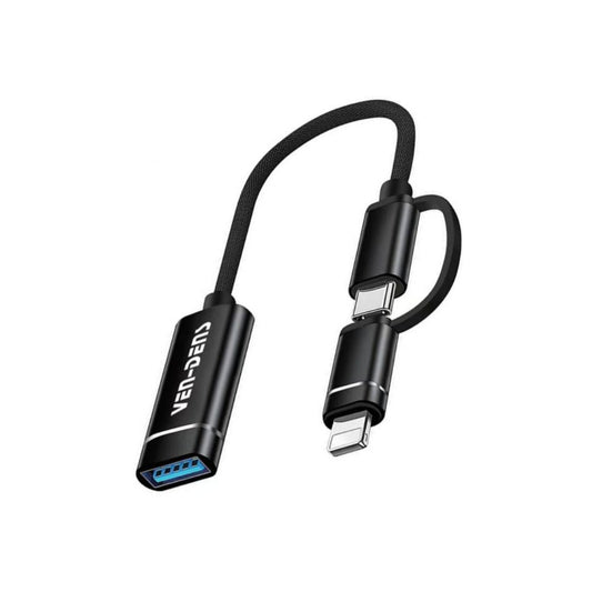 Adaptateur OTG 2-en-1 pour iPhone et Android – Connecteur Type C et Lightning