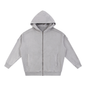 Snow Washed Tape Raw Edge Zip Hoodie 420GSM