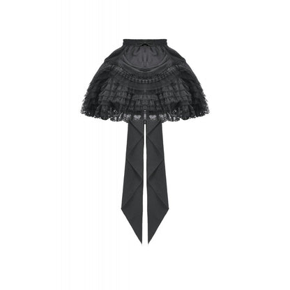 Dark In Love Beatrix Goth Satin Ruffled Overskirt