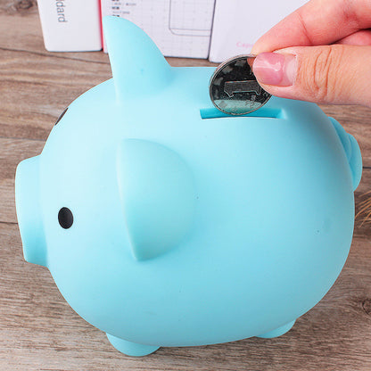 Children's Cute Cartoon Vinyl Pig Coin Bank Children Can't Break