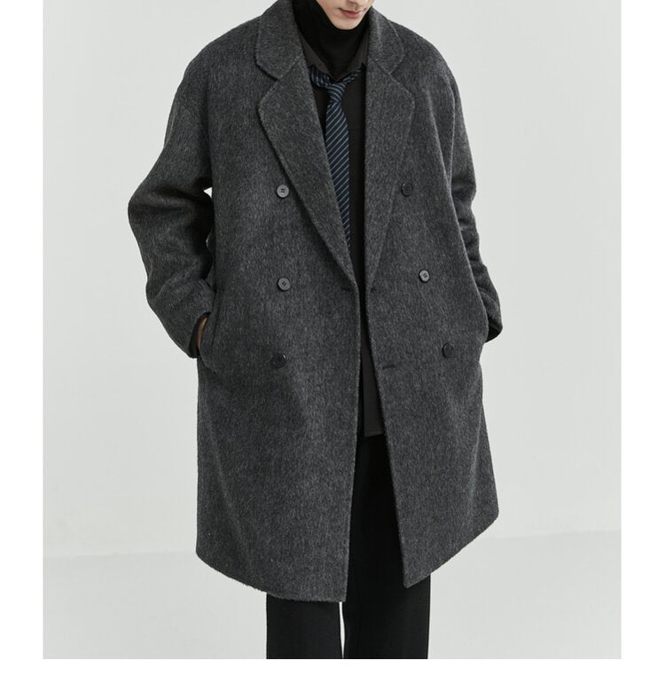 Double-sided Woolen Coat Men's Mid-length