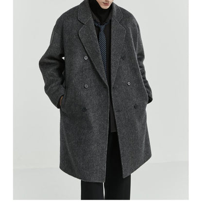 Double-sided Woolen Coat Men's Mid-length