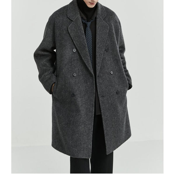 Double-sided Woolen Coat Men's Mid-length