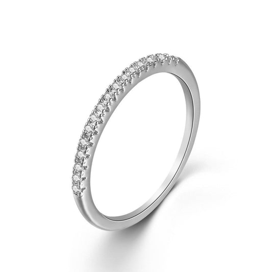 Micro-inlaid Zircon Ring Female Niche