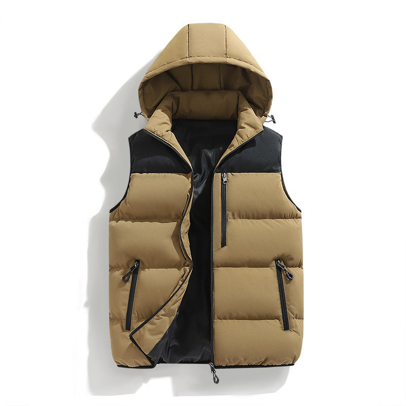 Mens Multi-pocket Waterproof Outdoor Hooded Vest