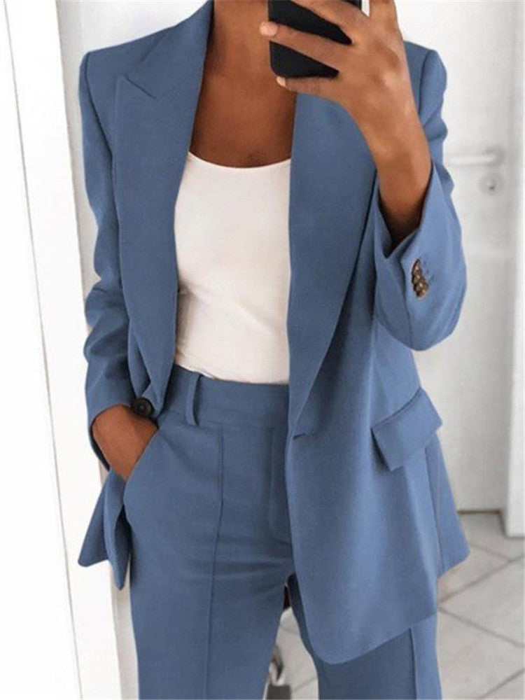 Womens Long-sleeved Lapel suit