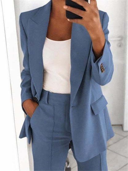Womens Long-sleeved Lapel suit