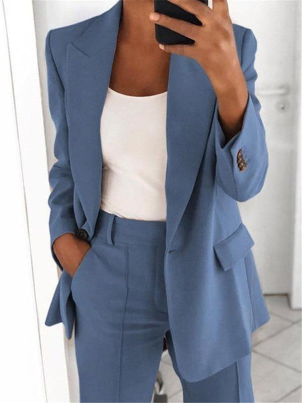 Womens Long-sleeved Lapel suit