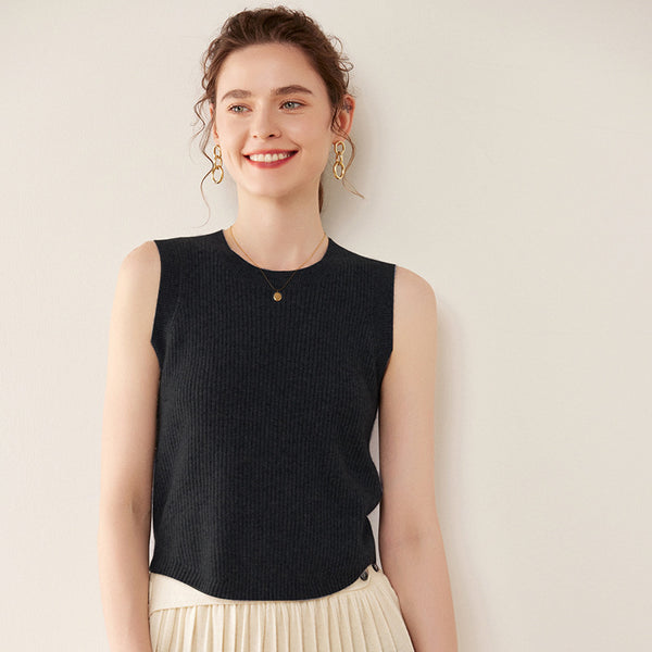Cachemire tricoté de couleur unie pour femme, collection printemps-été