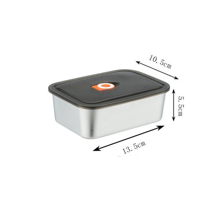 Stainless Steel Plate Refrigerator Storage With Lid