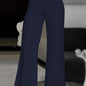 Solid Color Wide Leg Pants, Y2K High Waist Loose Pants For Every Day Women's Trousers