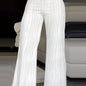 Solid Color Wide Leg Pants, Y2K High Waist Loose Pants For Every Day Women's Trousers