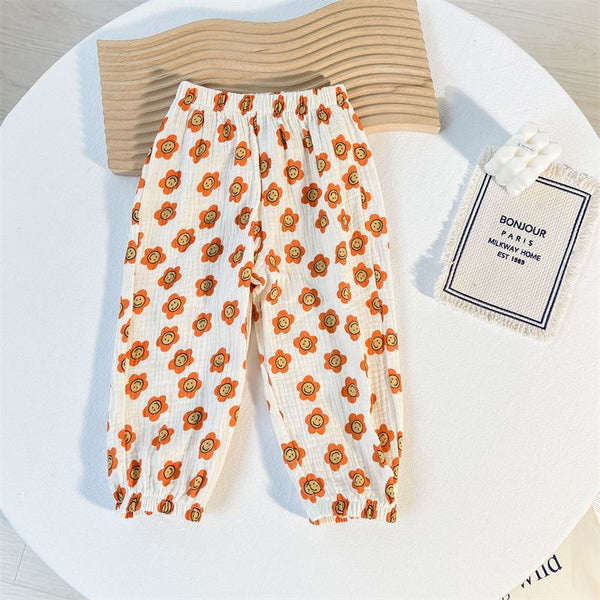 Children's Double-Layer Gauze Breathable Trousers
