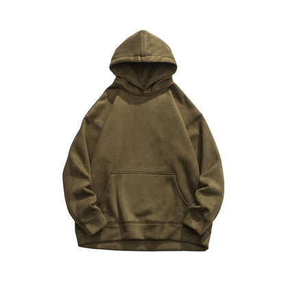 Suede Hooded Sweater