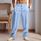 Men's Loose Fit Straight-Leg Casual Trousers | Breathable Summer Beach Pants