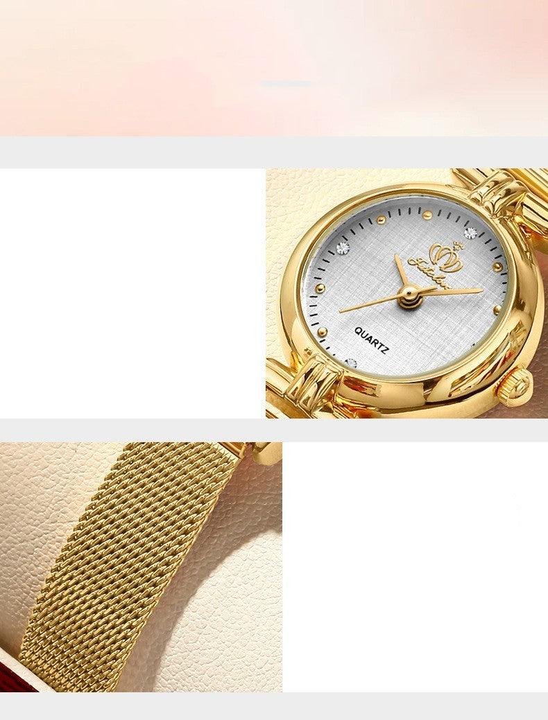 Women's Trendy Quartz Watch With Mesh Chain